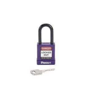 Panduit PSL-8PU Padlock with 1.58" Padlock, Purple