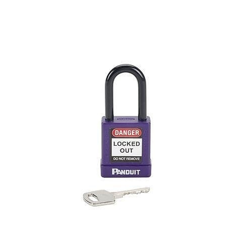 Panduit PSL-8PU Padlock with 1.58" Padlock, Purple