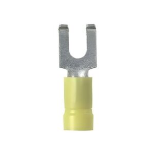 Panduit PV10-10FF-L Splice Connector, Flanged Fork Terminal, Vinyl Insulated