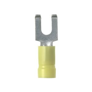 Panduit PV10-8FF-L Splice Connector, Flanged Fork Terminal, Vinyl Insulated