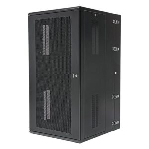Panduit PZWMC2630P PanZone Wall Mount Cabinet, Perforated Door, 26U, 30" Deep, Black