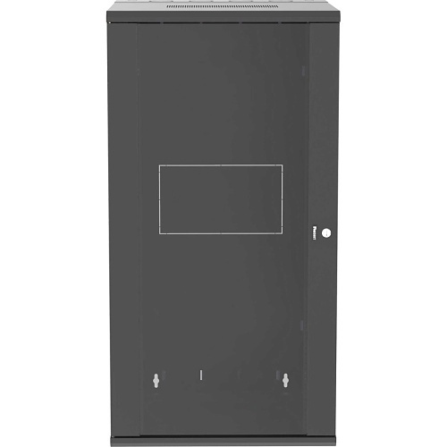 Panduit PZWMC26W Wall Mount Cabinet, Windowed Door, 26U, 25", Black