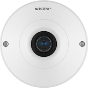 Hanwha QNF-9010 Q-Series 12MP Fisheye Camera, 1.08mm Fixed Lens, White