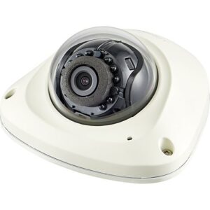 Hanwha QNV-6024RM Q-Series 2MP IR Mobile Vandal Flat Camera, 3.6mm Fixed Lens, Ivory