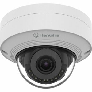 Hanwha QNV-C8011R Q-Series 5MP AI IR Mini Vandal Dome Camera 3.0mm Fixed Lens, White