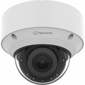 Hanwha QNV-C9083R Q-Series 4K AI IR Vandal Dome Camera 3.2-10.2mm Motorizes Varifocal Lens, White