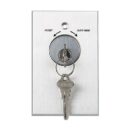 RCI 960 Tamper-Resistant Key Switch with LED, Reset/Override Marking, Momentary, Brushed Anodized Aluminum