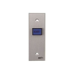 RCI R970NBMO88 Illuminated Exit Push Button, Narrow, Momentary, Blue