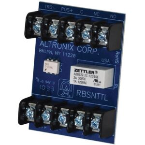 Altronix RBSNTTL Ultra-Sensitive Relay Module, 12/24VDC, DPDT Contacts at 1A/120VAC or 2A/28VDC