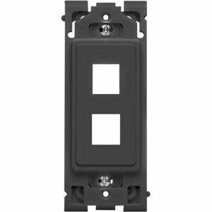 Leviton RE640-OB2 RENU 2-Port Insert for QuickPort Connectors, Onyx Black