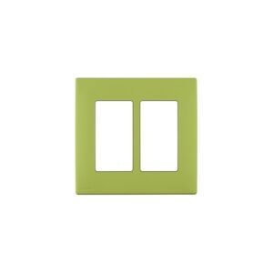 Leviton REWP2-GS Renu 2G Wall Plate, Snap-On Waterproof Design, Granny Smith Apple