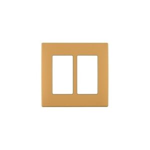 Leviton REWP2-TC Renu 2-Gang Snap-On Wall Plate, Toasted Coconut