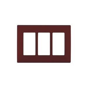 Leviton REWP3-DG Renu 3-Gang Snap-On Wall Plate, Deep Garnet