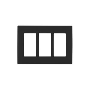 Leviton REWP3-OB Renu 3G Snap-On Wall Plate, Onyx Black