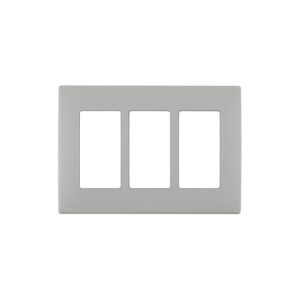 Leviton REWP3-PG Renu 3G Wall Plate, Snap-On Design, Waterproof, Pebble Gray