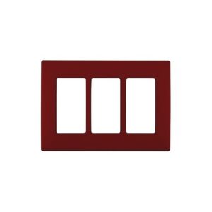 Leviton REWP3-RE Renu 3G Snap-On Wall Plate, Waterproof, Red Delicious