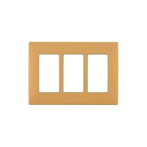 Leviton REWP3-TC Renu 3-Gang Wall Plate, Toasted Coconut