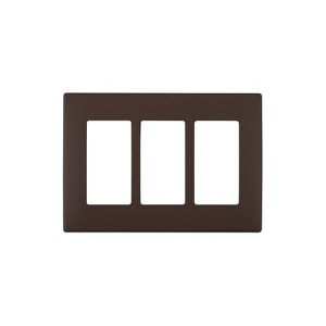 Leviton REWP3-WB Renu 3G Wall Plate, Snap-On Design, Weatherproof, Walnut Bark