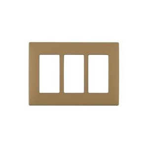 Leviton REWP3-WC Renu 3G Wall Plate, Snap-On Design, Waterproof, Warm Caramel