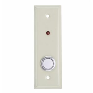 Alarm Controls RP-02 Narrow Remote Key Switch Plate with LED Button, Ivory