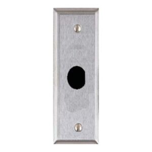 Alarm Controls RP-24 Narrow Remote Key Switch Plate with "D" Hole for Ace Lock, N/O Tamper Switch, Stainless Steel