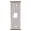 Alarm Controls RP-25 Narrow Remote Key Switch Plate with Double "D" Hole for Medeco Lock, N/O Tamper Switch, Stainless Steel