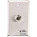 Alarm Controls RP-26A Remote Wall Plate with N/C Black Push Button, Guard Ring, Single Gang, Stainless Steel