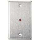 Alarm Controls RP-28 Remote Wall Plate with 1/4" Red LED, Single Gang, Stainless Steel