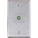 Alarm Controls RP-29 Remote Wall Plate with 1/4" Green LED, Single Gang, Stainless Steel