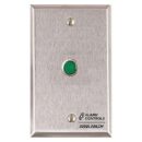 Alarm Controls RP-29LSLIMLINE Narrow Remote Wall Plate with 1/2" Green LED, Single Gang, Stainless Steel