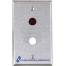 Alarm Controls RP-30L Remote Wall Plate with 1/2" Red LED, Single Gang, Stainless Steel