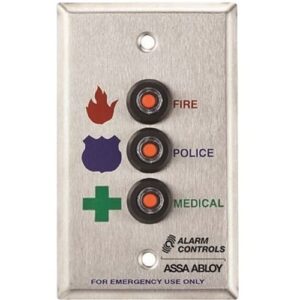 Alarm Controls RP-46 Remote Wall plate with DPDT Switches, Single Gang