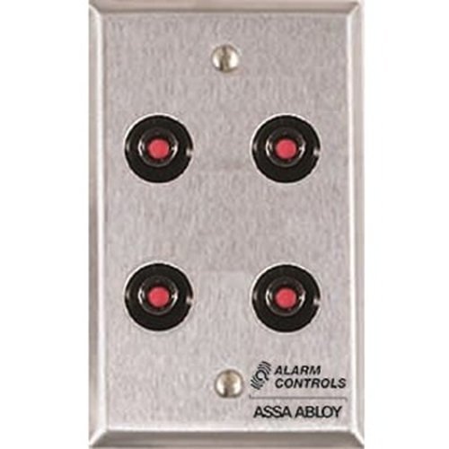 Alarm Controls RP-47 Remote Wall plate with DPDT Switches, Single Gang