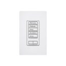 Lutron RRD-W5BRL-WH RadioRA seeTouch Wall-Mount Designer Keypad, Button w/ Raise-Lower, White