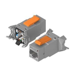 Belden RVAIJ2SMES1 Keystone Jack, Industrial Reverse Connect Category 6A, Metallic