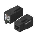 Belden RVAIJ2UBKS1 Keystone Jack, Industrial Reverse Connect Cat6a, Black