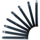 Waterman S0712991 Fountain Cartridge Pen Refill, Black Ink, 8-Pack