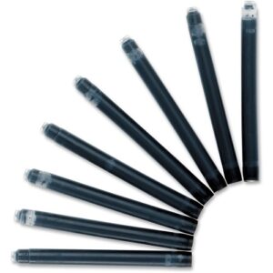 Waterman S0712991 Fountain Cartridge Pen Refill, Black Ink, 8-Pack