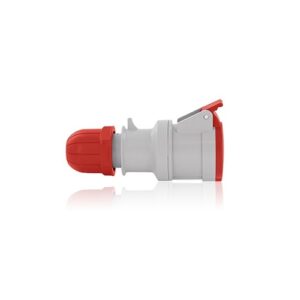 Leviton S416-C11 International Connector, 4-Pole, 5-Wire, 16A, 440-460V, Red