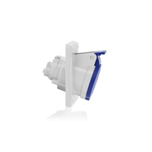 Leviton S432-R9 Pin Sleeve Receptacle, International, 4-Pole, 5-Wire, 32A, 208-250V, Blue