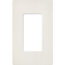Lutron SC-1-BI Claro Screwless Wall Plate, 1-Gang Satin Decora Faceplate, Biscuit