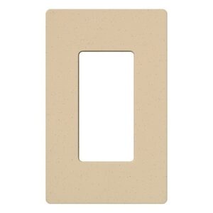Lutron SC-1-DS Claro Screwless Wall Plate, 1-Gang Satin Decora Faceplate, Desert Stone
