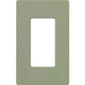 Lutron SC-1-GB Claro Screwless Wall Plate, 1-Gang Satin Decora Faceplate, Greenbriar