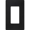 Lutron SC-1-MN Claro Screwless Wall Plate, 1-Gang Satin Decora Faceplate, Midnight