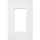 Lutron SC-1-SW Claro Satin Screwless Wall Plate 1-Gang, Snow