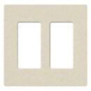 Lutron SC-2-LS Satin Colors 2-Socket Faceplate, Limestone