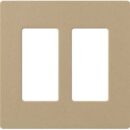 Lutron SC-2-MS Claro Satin Screwless Wall Plate 2-Gang, Mocha Stone