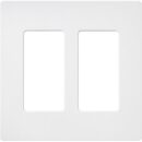 Lutron SC-2-SW Claro Satin Screwless Wall Plate 2-Gang, Snow