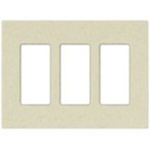 Lutron SC-3-GB Claro Satin Screwless Wall Plate 3-Gang, Greenbriar