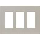 Lutron SC-3-ST Claro Satin Screwless Wall Plate 3-Gang, Stone